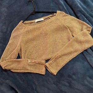 Romy light brown sweater, size medium.